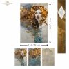 Papier decoupage morwowy FPA3002, Seria Inspired by Klimt, kobiety, zloto, dekoracyjne wzory, kamienie szlachetne, mozaiki, motywy secesyjne * Mulberry decoupage paper FPA3001, women, gold, decorative patterns, gemstones, mosaics, Art Nouveau motifs *Pape